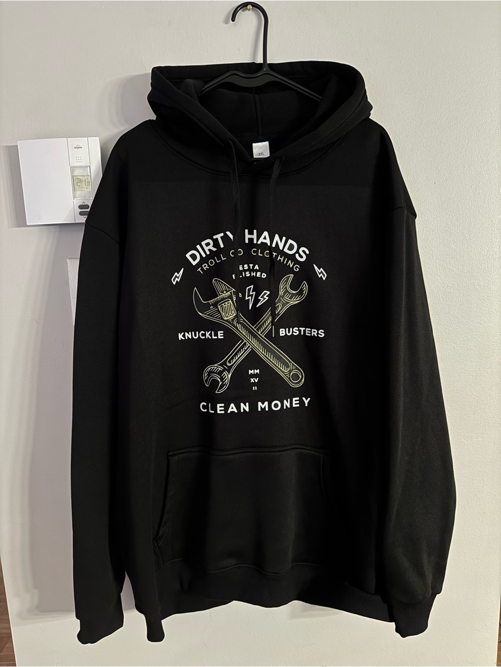 Dirty Hands Clean Money Black Hoodie - Graphic Men's Sweater